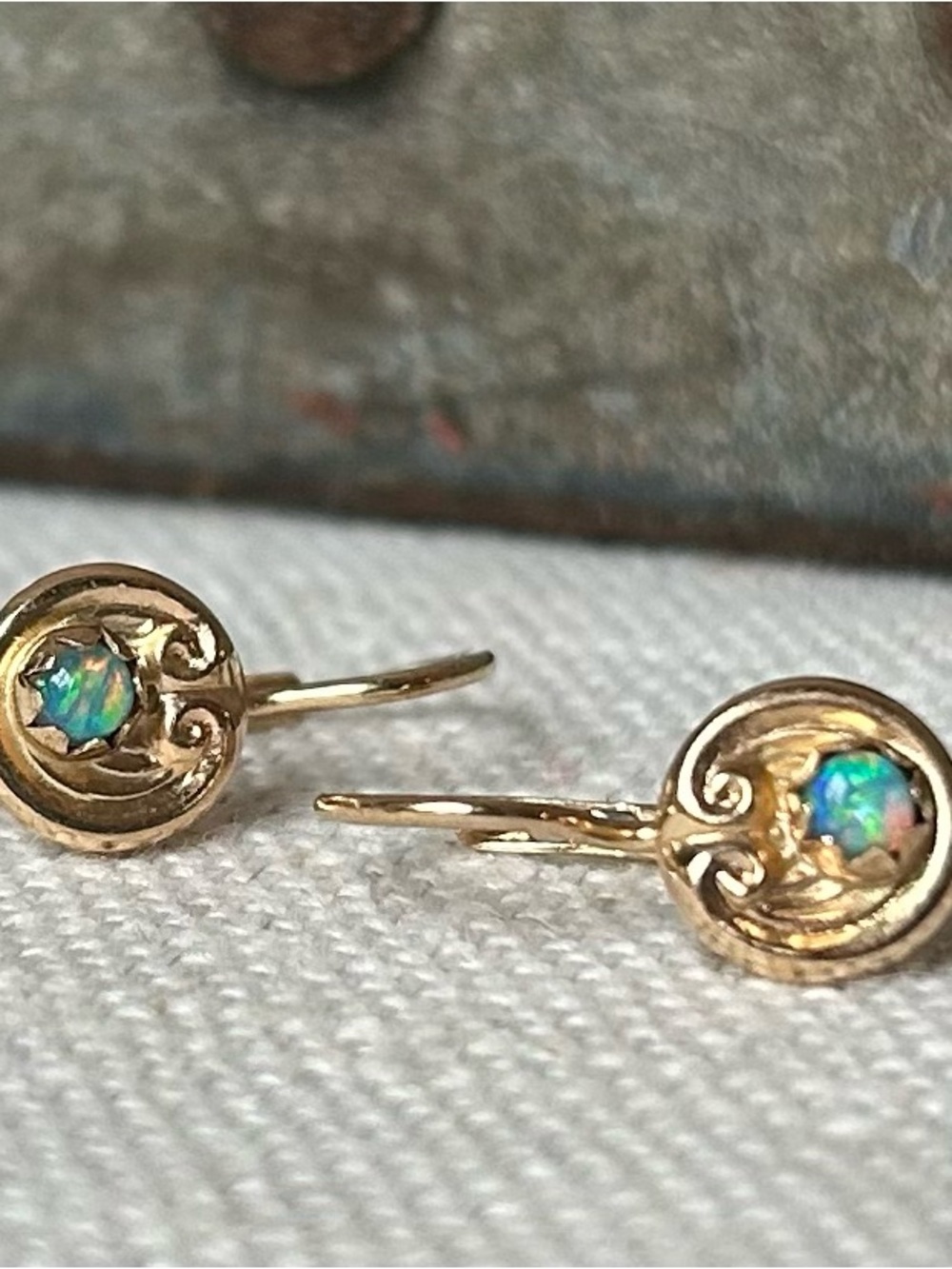 14k Opal Earrings - Picture 12 of 14